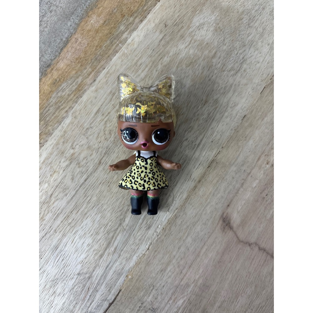 MGA LOL Surprise Confetti Pop Series 3 Independent Queen Doll Leopard Dress Gold